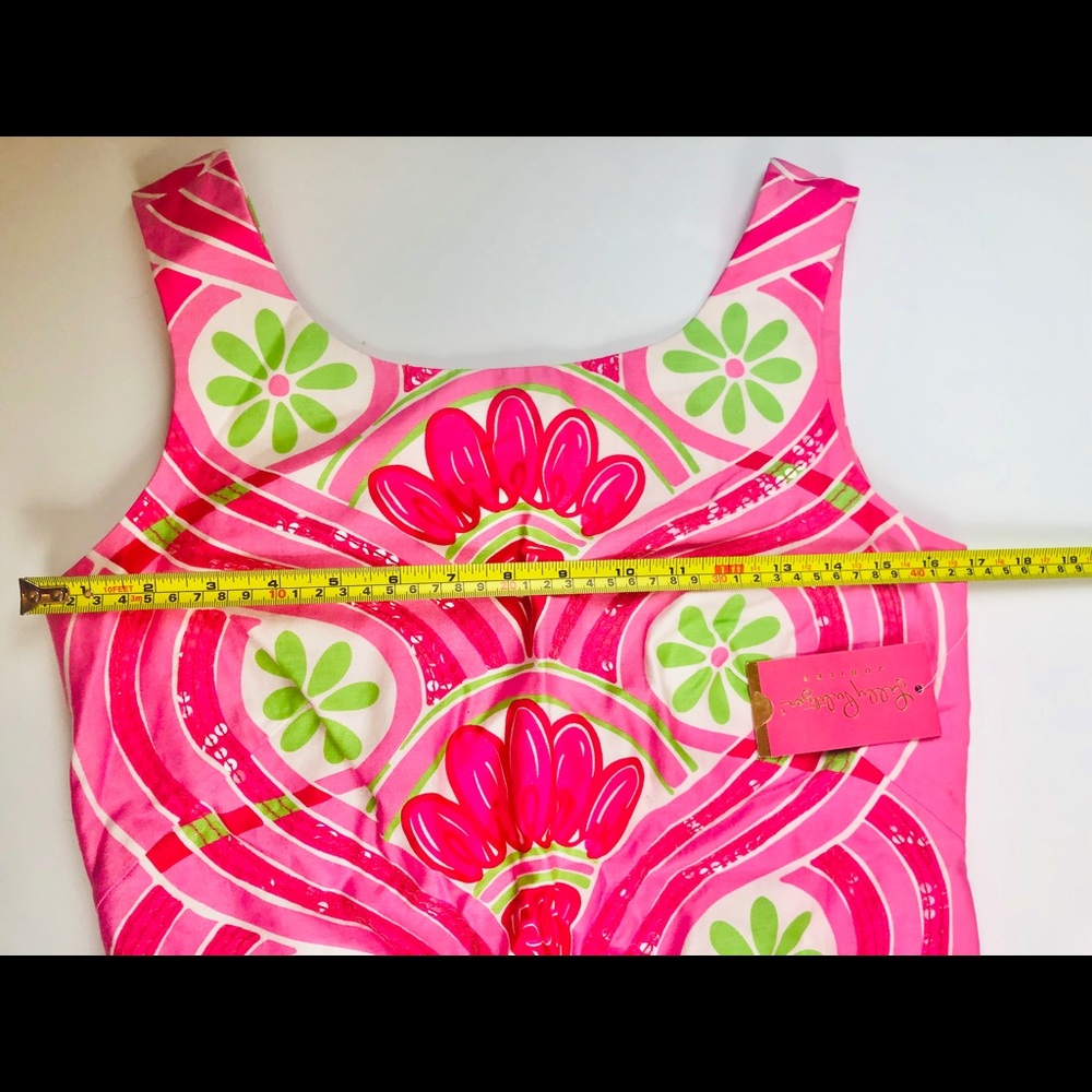 Lily Pulitzer Fitch Shift Sateen Dress Sz 4 - Picture 7 of 7